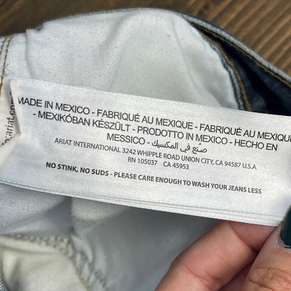 Ariat M5 Rebar Straight Leg Denim Jeans Mens 33x30 Workwear Minimalist Outdoors - Picture 11 of 15